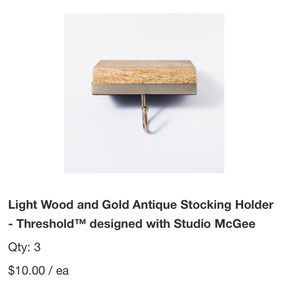Threshold / Studio McGhee stocking holders (3)
